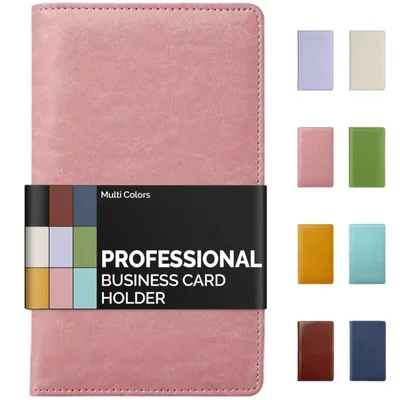 Portatarjetas Sooez para tarjetas de visita capacidad 240 cuero PU