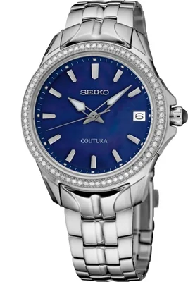 Reloj SEIKO para Mujer SUR591 Coutura Adorno de Diamantes Caja de Acero Inoxidable Azul