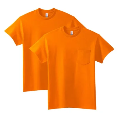 Camiseta Gildan G2300 Pack de 2 Naranja de Seguridad XL