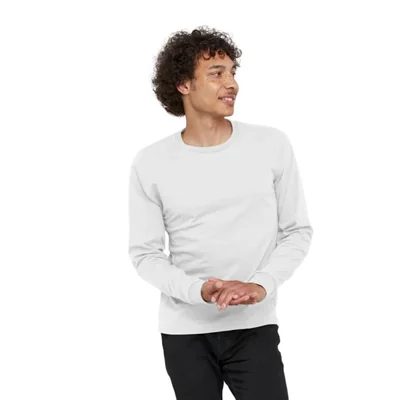Camiseta Hanes de manga larga blanca talla mediana paquete de 4
