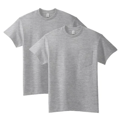 Camiseta Gildan G2300 Pack de 2 Gris Deportivo Talla Grande