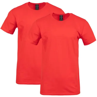 Playera Gildan G64000 Roja Paquete de 2 Talla 2XL