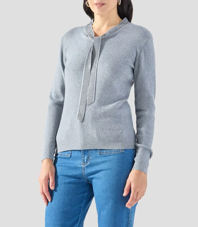 Suéter cuello V Mujer