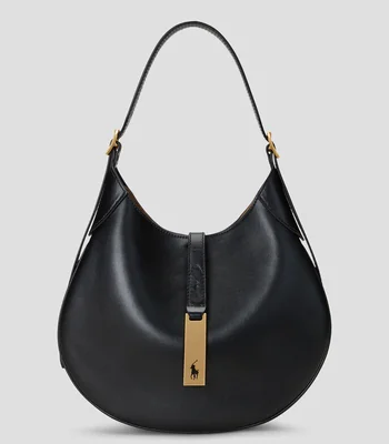 Bolsa Shoulder negra en piel Mujer