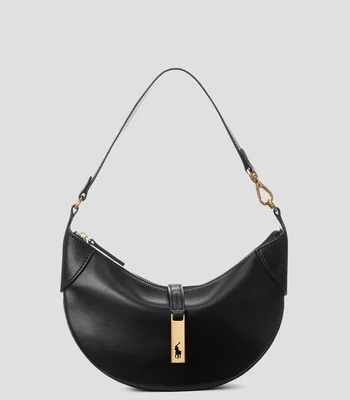 Bolsa Shoulder negra en piel Mujer