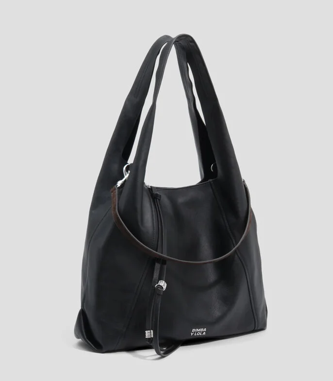 Bolsa shoulder en piel lisa Mujer