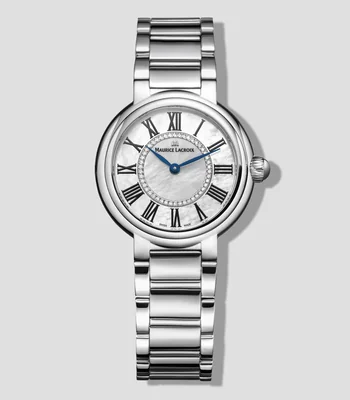 Reloj para Mujer Fiaba Round Clásico Plateado, Blanco