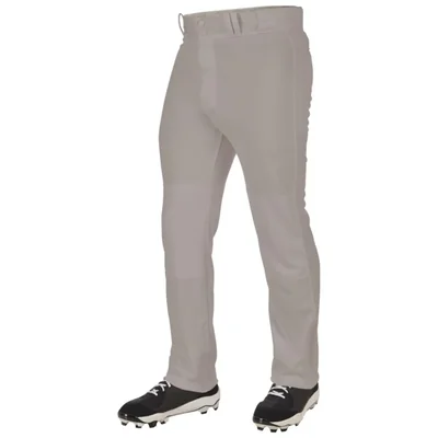 Pantalones de béisbol CHAMPRO Adulto Talla S Gris con bajo abierto