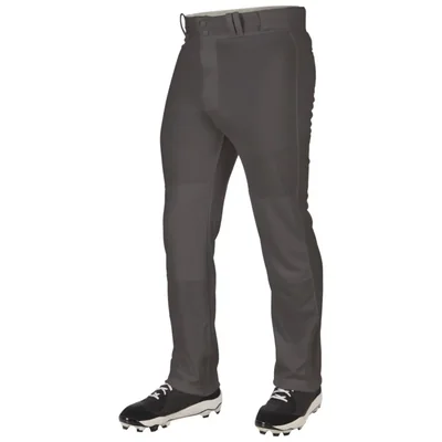 Pantalones de béisbol CHAMPRO Adulto talla L Grafito con parte inferior abierta