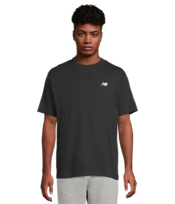 Camiseta deportiva de algodón New Balance negra talla grande