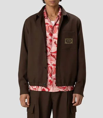 Camisa lisa manga larga Hombre