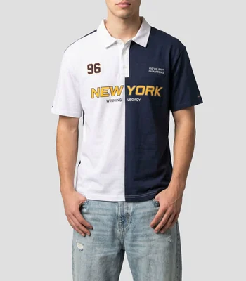 Playera tipo polo manga corta lisa Hombre