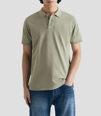 Playera tipo polo manga corta lisa Hombre