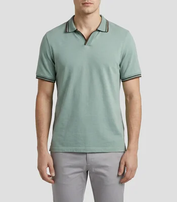 Playera tipo polo manga corta lisa Hombre