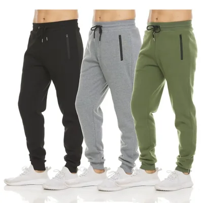 Pantalones PURE CHAMP Pack de 3 Joggers de Polar con Bolsillos con Cremallera