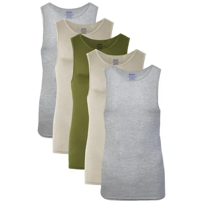Camiseta sin mangas Gildan G1104 Pack de 5 - Gris Deportivo Hueso y Algas Marinas