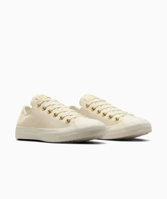 Tenis Choclo Hueso Chuck Taylor para Mujer de Piel