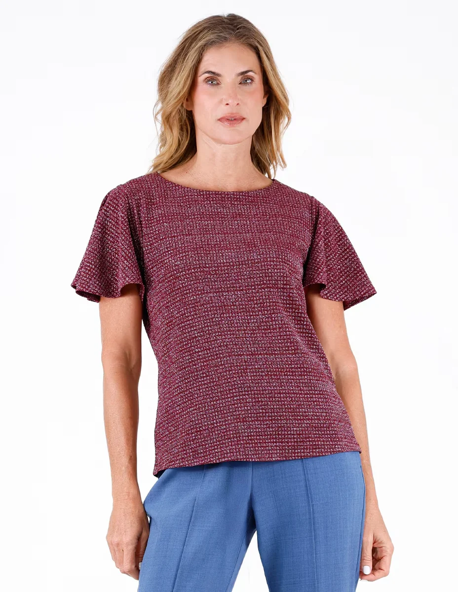 Blusa manga corta para mujer