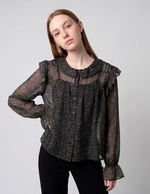 Blusa manga larga para mujer