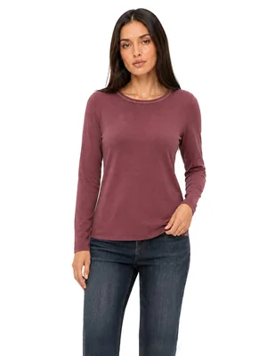 Blusa esenciales manga larga para mujer