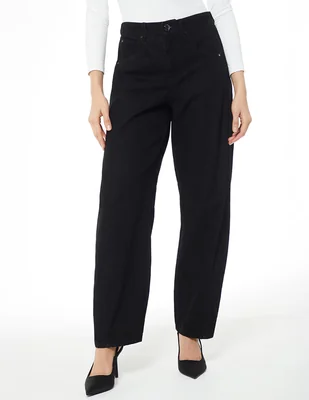 Jeans relaxed barrel indigo prodigy black fabricato para mujer