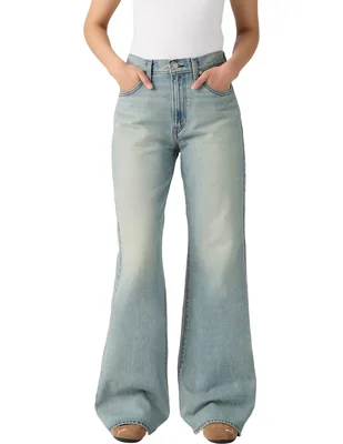 Jeans flare corte media cintura para mujer