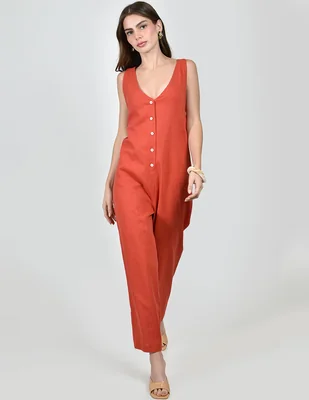Jumpsuit No aplica de Poliéster Casual estampado Liso para mujer