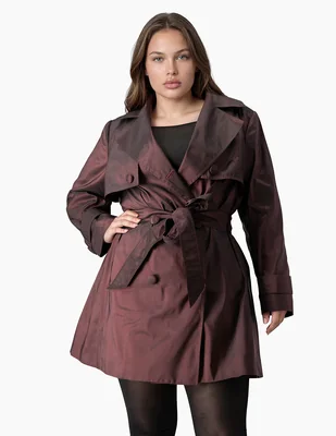 Gabardina con bolsillos para mujer