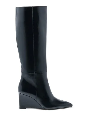 Bota abajo de la rodilla de piel para mujer