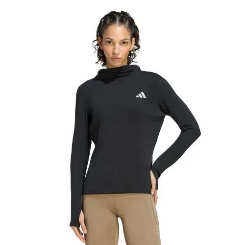 Chamarra Deportiva Con Gorro Adi365 Running Essentials Winterised Manga Larga adidas Correr Unisex KV4283
