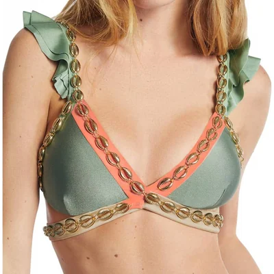 Brasiere de playa dama azul menta Holly Land modelo 7401