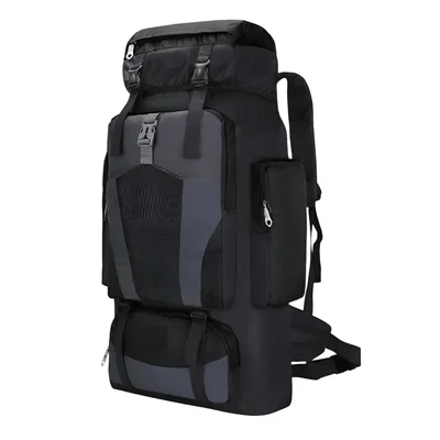 Mochila Impermeable Para Camping Y Exteriores Hombre 80l Color Negro