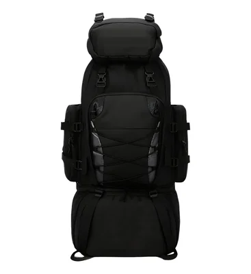 Mochila Táctica Militar 100l Exteriores Campismo Impermeable Color Negro