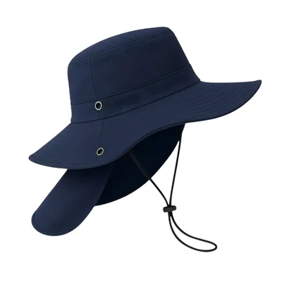 Sombrero Con Proteccion En Cuello Campismo Color: Azul marino