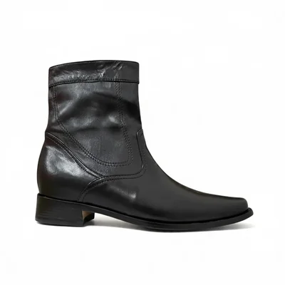 Botas negras de vestir para Hombre de piel Suela de cuero