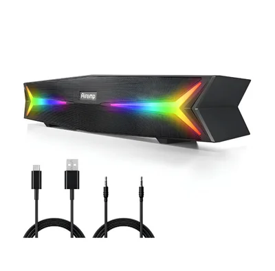Barra De Sonido Para Pc Altavoces Luz Led