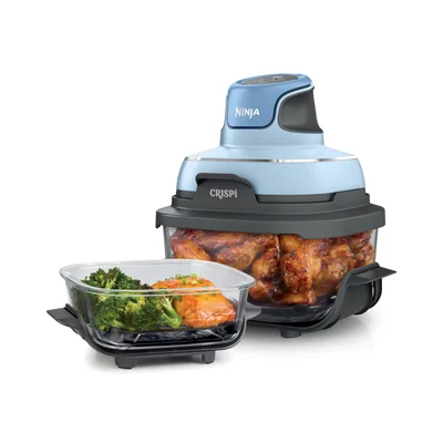 Freidora De Aire Ninja Crispi 4 L Y 1.5 L Con Recipientes De Vidrio Periwinkle - Venta Internacional.
