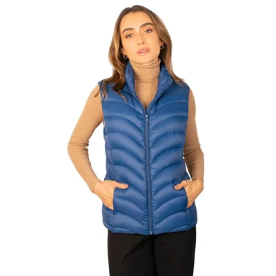 Chaleco Greenlander Capitonado Para Packable Mujer Beige