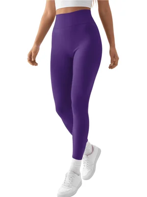 Legging De Mujer Mallones Leggins Mayon Lic-071 Morado Mallas Térmico