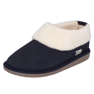 Pantuflas Tipo Bota Stahl Modelo 3889 color Marino de Gamuza