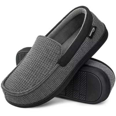 Pantuflas Hometop De Punto Gris Oscuro Talla 13 Mx Para Hombre - Venta Internacional.