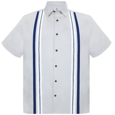 Camisa Regular Fit Resort Beige Cancumisa Manga Corta para Hombre