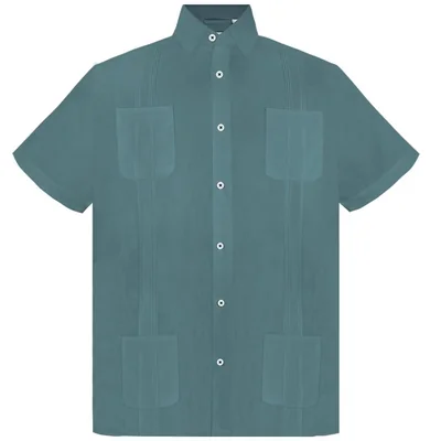 Guayabera Regular Fit Comfort Jade Bruno Manganani Manga Corta para Hombre