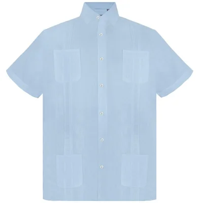 Guayabera Regular Fit Comfort Cielo G Candia Manga Corta para Hombre