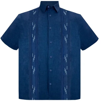 Camisa Regular Fit New Comfort Azul Marino G Candila Manga Corta para Hombre