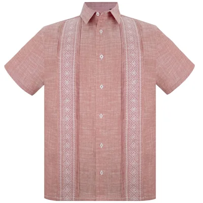 Camisa Regular Fit Mexican Coral Camcmisa Manga Corta para Hombre