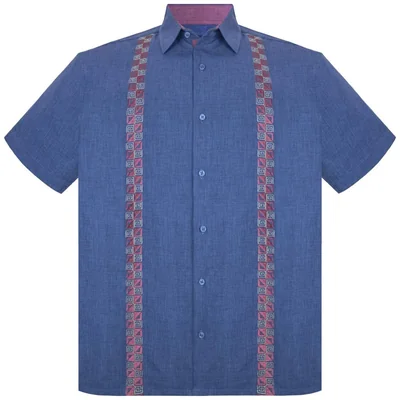 Camisa Regular Fit Collection Azul G Candila Manga Corta para Hombre