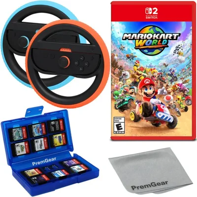 Mario Kart World PremGear Switch 2 + Volantes y Estuche