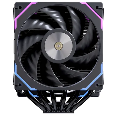 EINAREX Glide G300 Disipador para Procesador Negro con Pantalla Digital de Temperatura Doble Ventilador ARGB