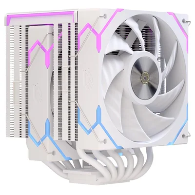 EINAREX Glide G300 Disipador para Procesador Blanco con Pantalla Digital de Temperatura Doble Ventilador ARGB